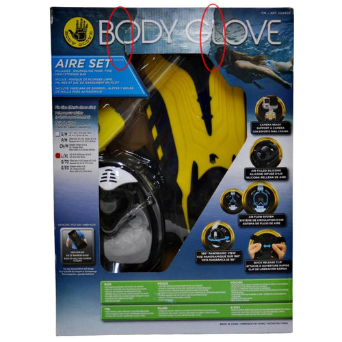 Body Glove Aire Snorkel Set Adult L/XL