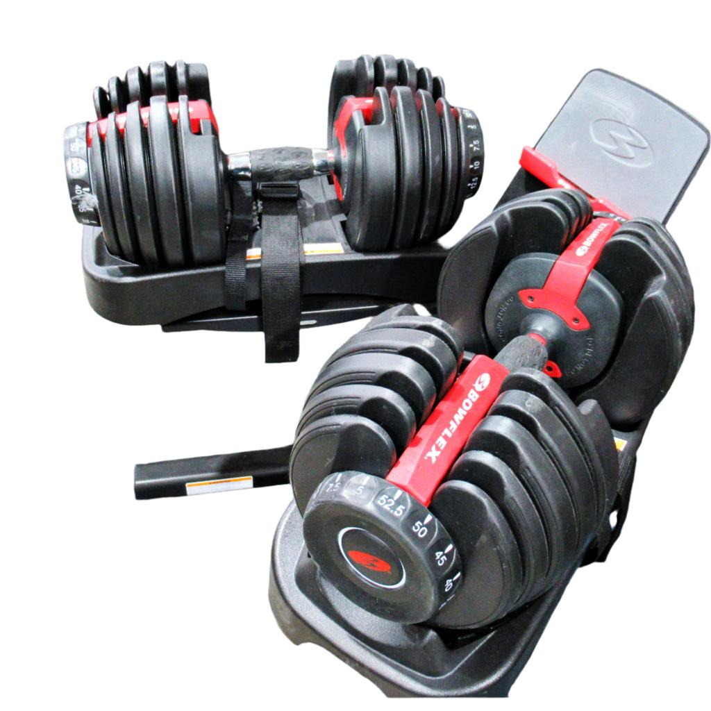 Select 552 Bowflex SelectTech 552 Dumbbells and Stand with Media Rack ...