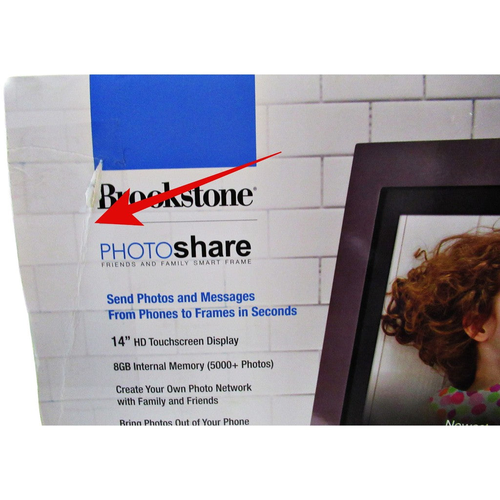 Brookstone PhotoShare 14 Smart Digital Picture Frame 8GB