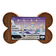 Load image into Gallery viewer, Buddy Buddy Dog Bone Basket and 5-pc Arctic Dog Toy Set
