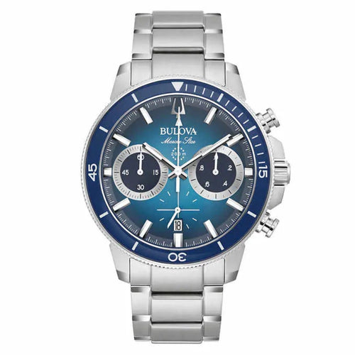 Bulova Marine Star Blue Dial Men's Watch 96B380