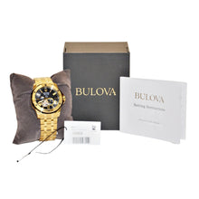 Load image into Gallery viewer, Bulova Men&#39;s Automatic Marine Star Gold-Tone Stainless Steel Bracelet Watch 45mm
