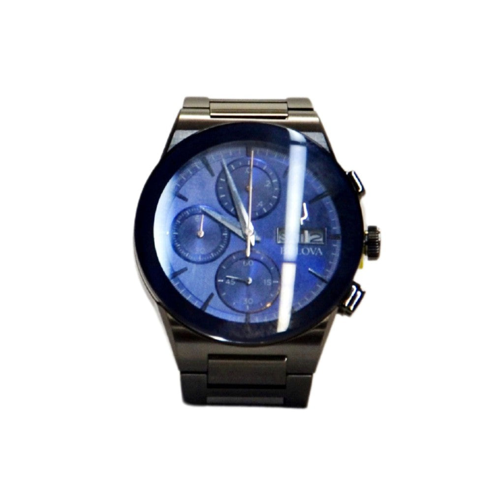 Bulova Cronografo Uomo 98C143 | Quarzo, Cinturino In Acciaio, Quadrante Blu | Cassa 41mm, Impermeabile 3 Bar