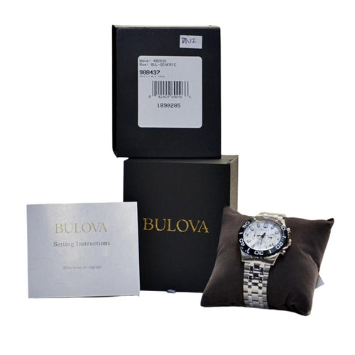 Bulova Men's Classic 98B437 Silver-White Dial Watch