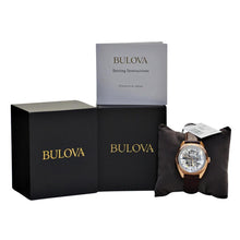 Load image into Gallery viewer, Bulova Men&#39;s Surveyor Rose-Tone Brown Leather Strap Watch
