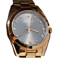 Load image into Gallery viewer, Bulova Women&#39;s Classic Surveyor Rose Gold Tone Watch 97P156
