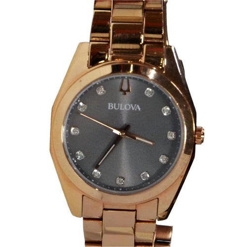Bulova Women's Classic Surveyor Rose Gold Tone Watch 97P156