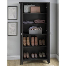 Load image into Gallery viewer, Bush Furniture Salinas Tall Storage Cabinet with Doors Vintage Black
