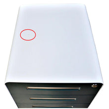 Load image into Gallery viewer, Carrara Mobile 3-Drawer Filing Cabinet with Lock Round Edge - White
