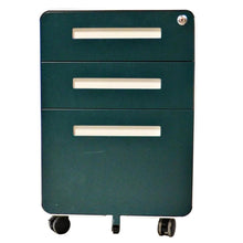 Load image into Gallery viewer, Carrara Mobile 3-Drawer Filing Cabinet with Lock Round Edge - White

