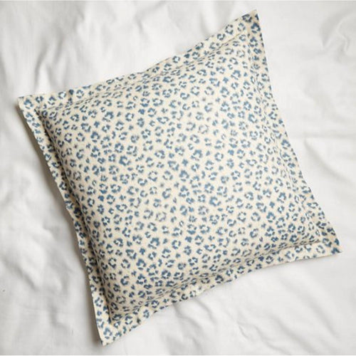 Carrie Leopard Euro Sham Blue by Celerie Kemble