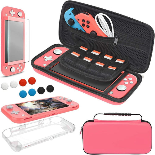 Carrying Case Plus TPU Case Cover for Nintendo Switch Lite Coral