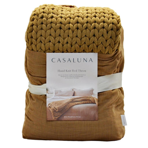 Casaluna Chunky Hand-Knit Bed Throw 127 cm x 177.8 cm