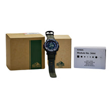 Load image into Gallery viewer, Casio Men&#39;s S PROTREK Atomic Solar Triple Sensor Watch Green Silicone Strap
