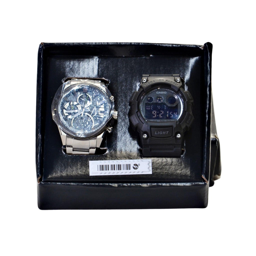 Casio Work and Play Men’s 2-watch Bundle EQS-940DB-1AVCR & W-735H-1BVC ...