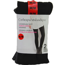 Load image into Gallery viewer, Catherine Malandrino Fleece Lined Luxury Leggings 2 Pack M
