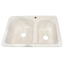 Load image into Gallery viewer, Cayton 33" 70/30 Offset Double-Bowl Cast Iron Drop-in Single Hole NH-6005-1-BI
