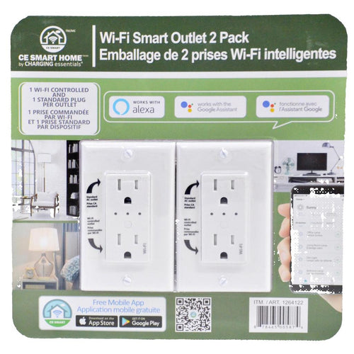 Charging Essentials WIFI Smart Outlet 2-Pack
