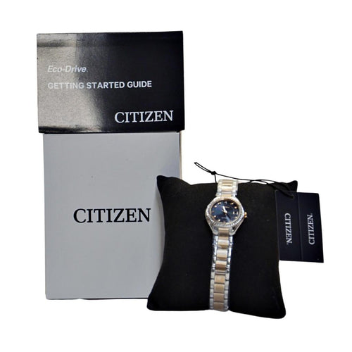 Citizen Ladies EW2557-56E Eco-Drive Crystal Black Dial Watch