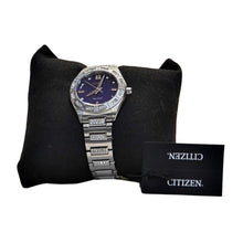 Load image into Gallery viewer, Citizen Ladies Eco-Drive ClassicWatch with Blue Dial (Model: EM1020-57L)
