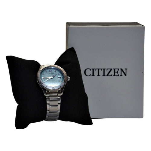 Citizen Ladies Eco-Drive FE6170-88L Crystal Silver-Tone Bracelet Watch