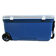 Load image into Gallery viewer, Coleman 100QT Wheeled Hard Cooler Blue
