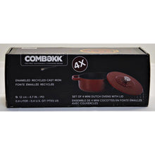 Load image into Gallery viewer, Combekk Mini Dutch Ovens Enamelad Cast Iron with Lids 4pk Red
