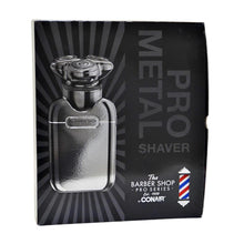 Load image into Gallery viewer, Conair The Barber Shop Pro Metal Series Rotary Triple Head Shaver Silver-tone
