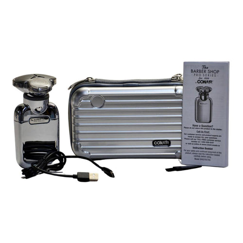 Conair The Barber Shop Pro Metal Series Rotary Triple Head Shaver Silver-tone