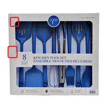 Load image into Gallery viewer, Core Kitchen Silicone Utensils Set of 8 - Blue

