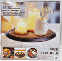 Load image into Gallery viewer, BirdRock Home Lazy Susan with Chalkboard Edge
