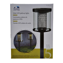 Load image into Gallery viewer, Pathmark Lighting Solar LED Pathway Lights 5 pack Black-Home-Liquidation Nation
