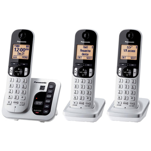 Digital Cordless Phones Panasonic 3 Handsets KX-TG433SK