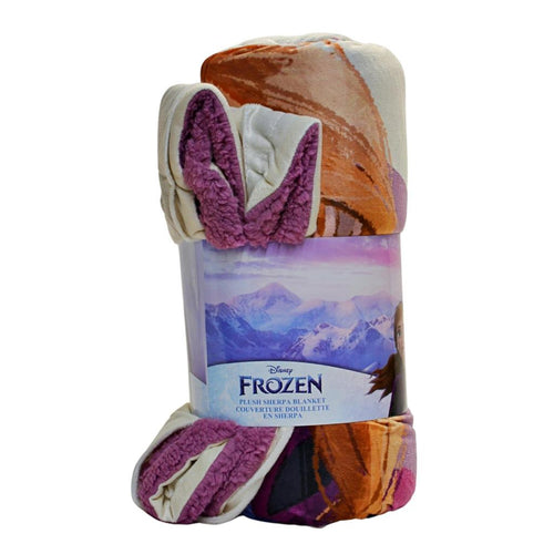 Disney Frozen Plush Sherpa Reversible Blanket