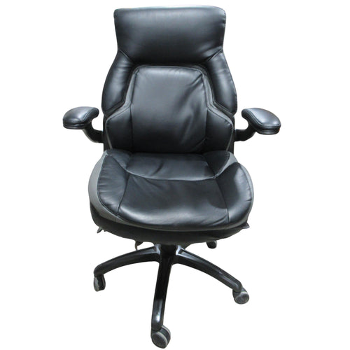 Dormeo Contemporary Bonded Leather Manager Chair Black