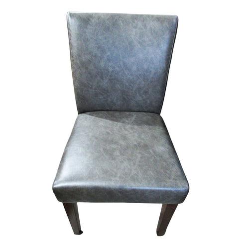 Emmett Gray Bonded Leather Chair 2-pack Used
