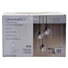 Load image into Gallery viewer, Empire Lighting Grammercy LED 3-Light Pendant Matte Black-Liquidation
