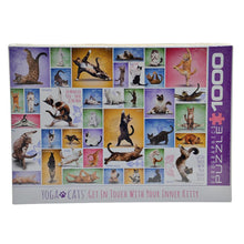 Load image into Gallery viewer, Eurographics Yoga Cats 1000 piece Jigsaw Puzzle and Accessory Kit
