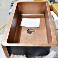 Load image into Gallery viewer, Fiona 36" Hammered Copper Farmhouse Sink KS-185-36EIH
