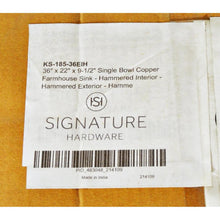 Load image into Gallery viewer, Fiona 36" Hammered Copper Farmhouse Sink KS-185-36EIH-Liquidation Store
