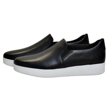 Load image into Gallery viewer, Fitflop Rally Leather Slip on Skate Sneakers Unisex 10 Black-Liquidation Store
