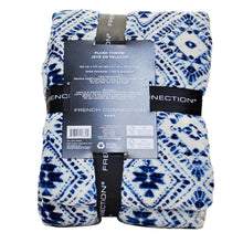 Load image into Gallery viewer, French Connection Home 152cm x 177cm Plush Throw - Blue

