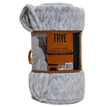 Load image into Gallery viewer, Frye Plush Blanket Queen - Mottled Grey
