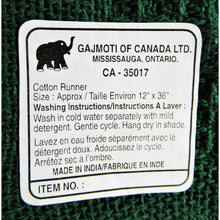 Load image into Gallery viewer, Gajmoti Jacqard Place Mats (6) with Runner (1) Green
