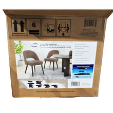 Load image into Gallery viewer, Gilman Creek Fabric Kobe Fabric Dining Chair 2 Pack Brown
