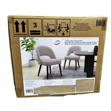 Load image into Gallery viewer, Gilman Creek Kobe Fabric Dining Chair 2 pack Grey
