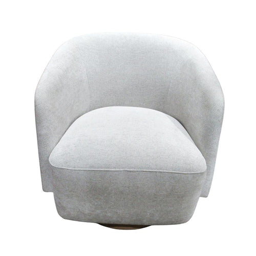 Gilman Creek Kosi Swivel Tub Chair with Wood Base Beige