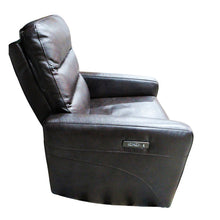 Load image into Gallery viewer, Gilman Creek Leather Power Swivel Glider Recliner Brown
