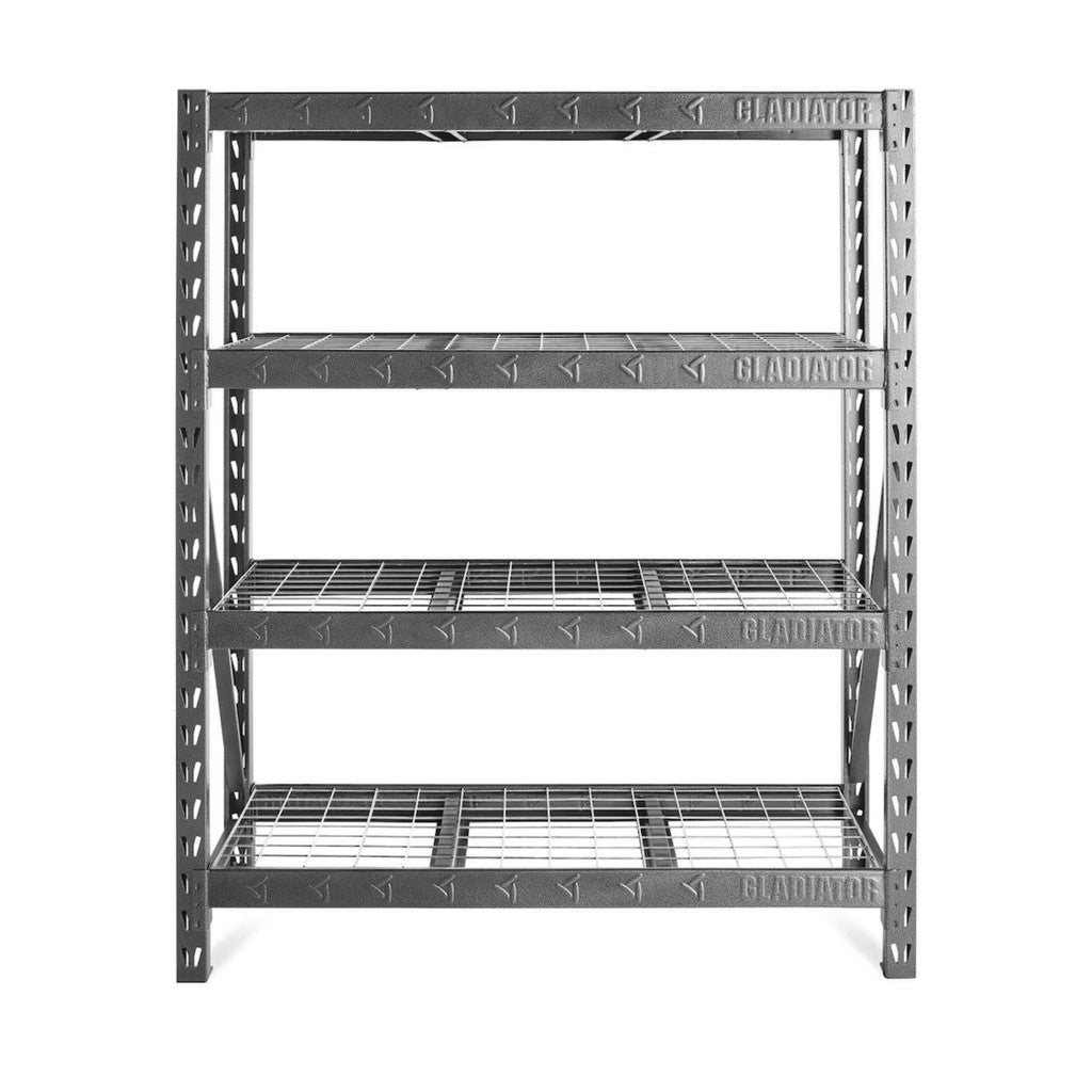 Storage Racks 60 Comp Gladiator 60 inch Heavy Duty Rack Shelving YGRS604TGG Hammered Granite ...