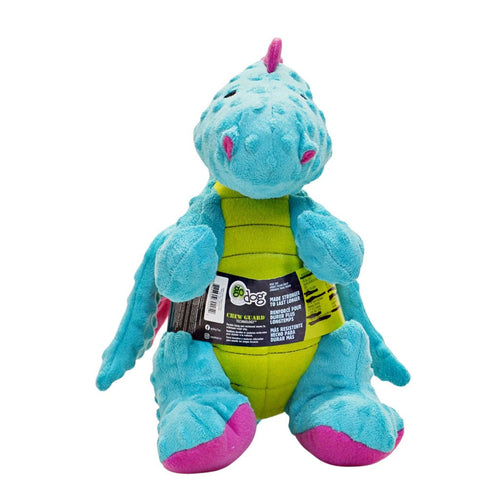 GoDog Chew-Guard Dog Toy - Dragon, Teal